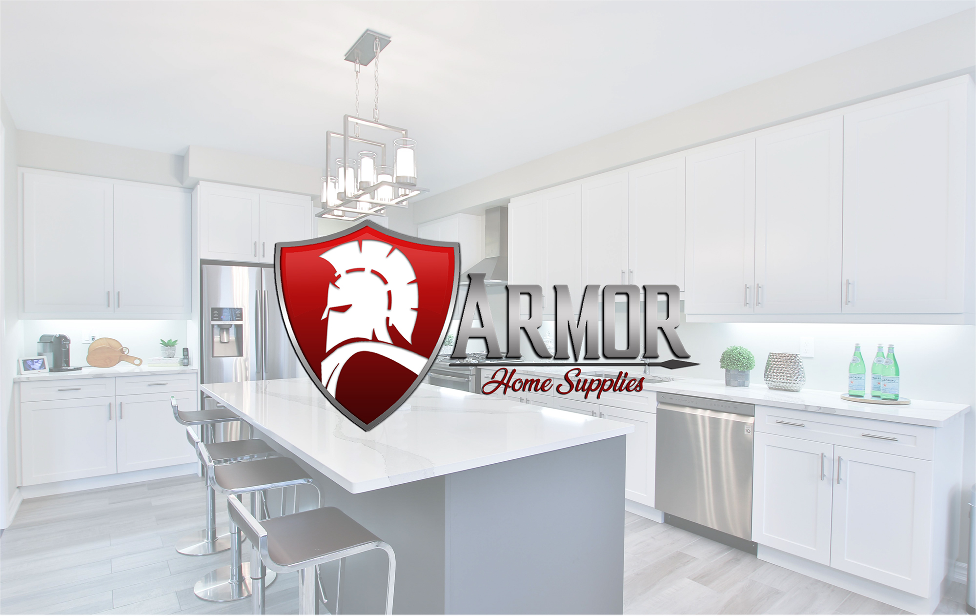 kitchen with logo